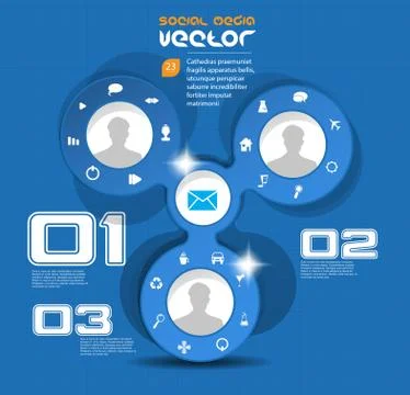 Social media concept. Vector Stock Illustration