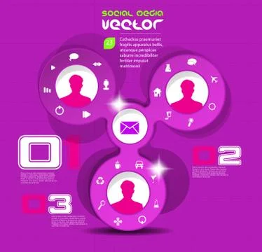 Social media concept. Vector Stock Illustration