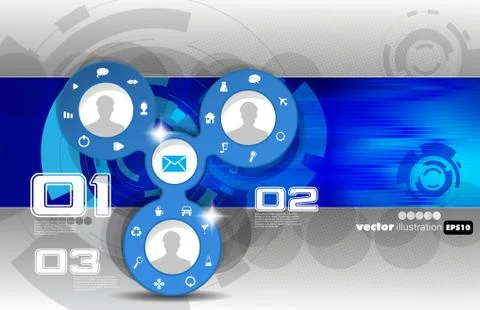 Social media concept. Vector Stock Illustration