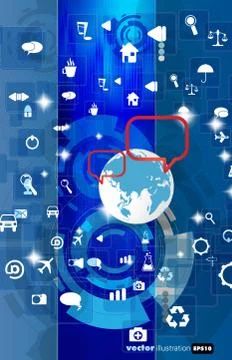 Social media concept. Vector Stock Illustration
