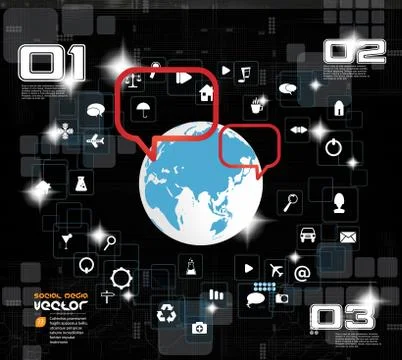 Social media concept. Vector 스톡 일러스트