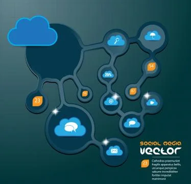 Social media concept. Vector Stock Illustration