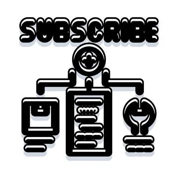 Social media content subscribe button call to action Stock Illustration