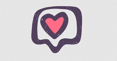 Like social media content symbol in hand drawn style. Animated doodle. Animation Stock Footage