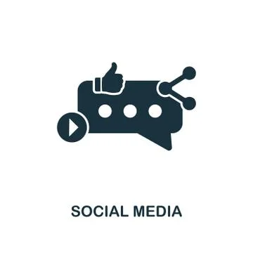 Social Media creative icon. Simple element illustration. Social Media concept Stock Illustration