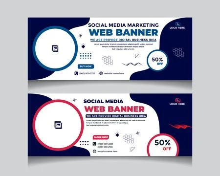 Social media creative web banner designset for you business ads, banner, Stock Illustration