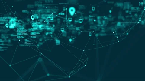 Social media data mining cyber security network for information technology  Stock Footage 163011241