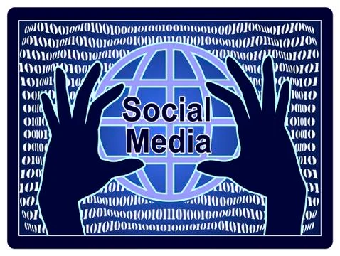Social Media Data Theft Stock Illustration