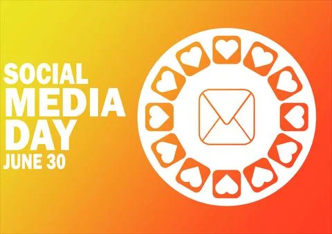 Social Media Day Illustrazione stock