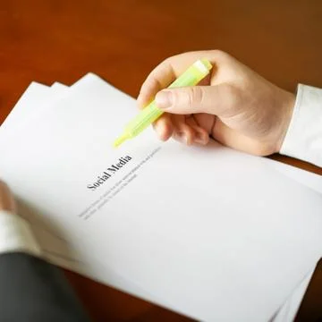 Social media definition composition Stock Photos