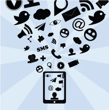 Social media design Stock Illustration