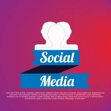 Social media design Stock Illustration