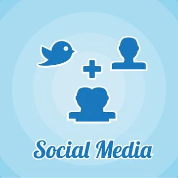 Social media design Stock Illustration