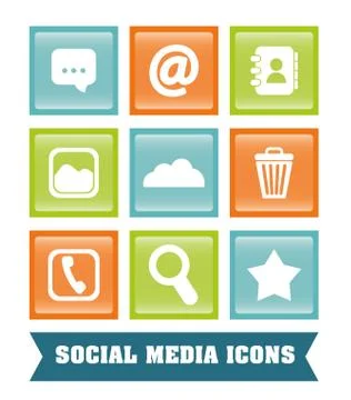 Social media design 스톡 일러스트