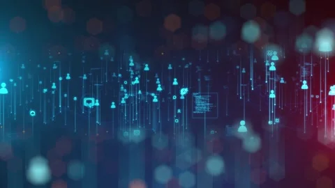 Social Media Digital Connectivity Network Platforms Interaction Sharing Stock Footage 302518050