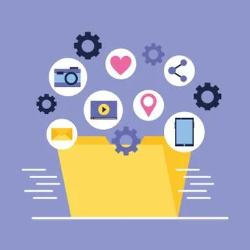 Social media digital Stock Illustration