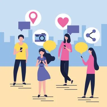 Social media digital Stock Illustration