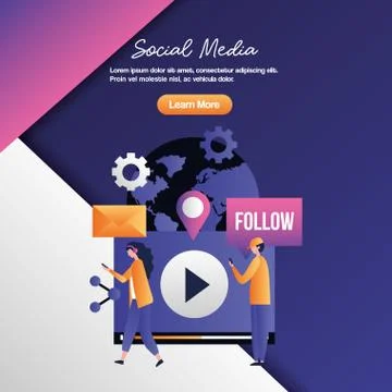 Social media digital Stock Illustration