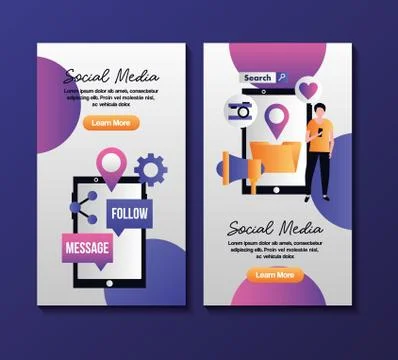 Social media digital Stock Illustration