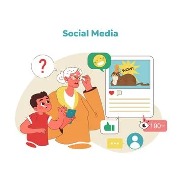 Social media discovery concept. Vector illustration Stockillustratie