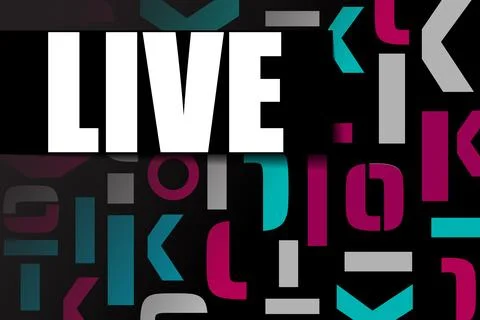 Social media element. Live in a flat and linear style. Blogging. Live video Stockillustratie