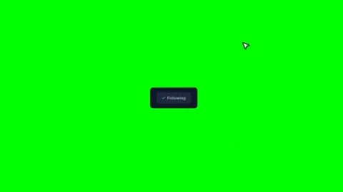 Social media follow button slide reveal on green screen 库存影片 343494828