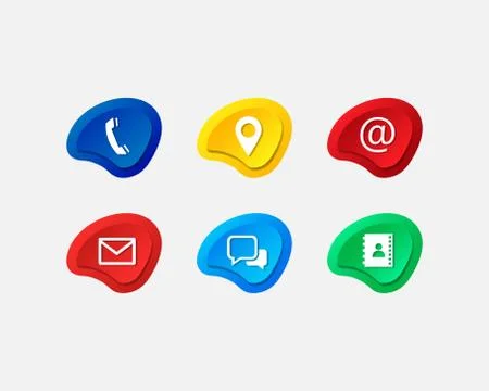Social media gradient liquid shape vector icons. Liquid buttons banners set Stock Illustration