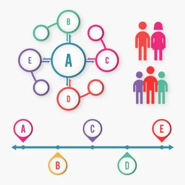 Social media graph Stock Illustration
