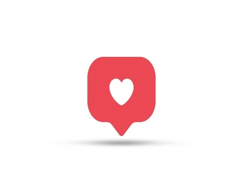 Social Media Heart Simple Looping Animation Stock Footage 80665437