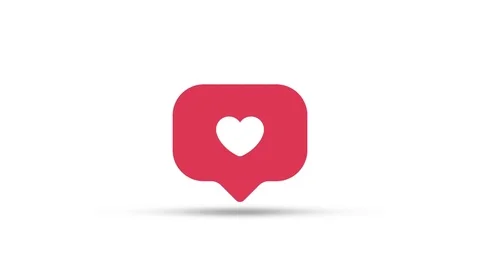 Social Media Heart Simple Looping Animation Stock Footage 80665438
