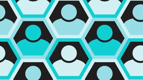 Social media hive seamless loop animation Stock Footage 295088183