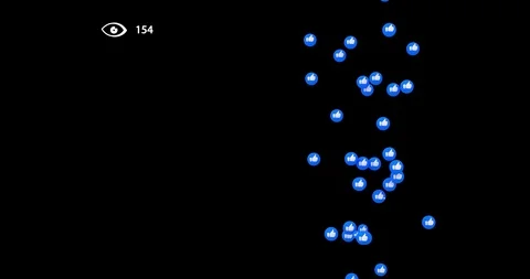 Social media like icon animated float up from below Stock Footage 91175268