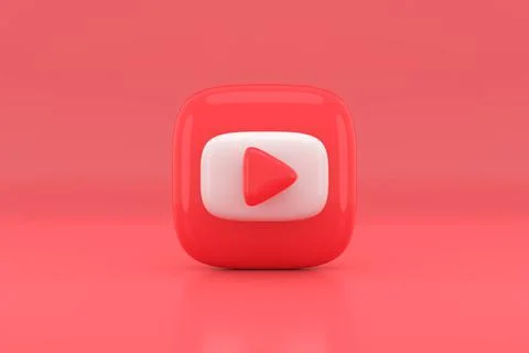 Social media icon design. 3D rendering. Stock Illustration