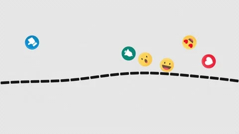 Social Media Icons Bouncing on Elastic Trampoline Road Animation Stock Footage 334612136