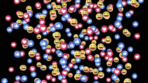 Social media icons. Like button, responsive emotion icon, love. I like Facebook Stock Footage 143507914
