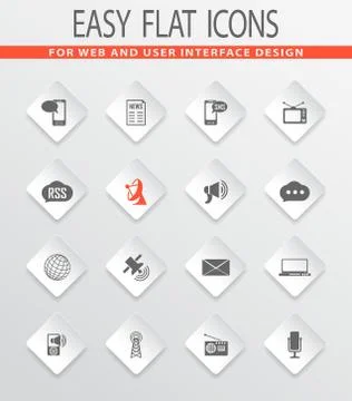 Social Media icons set Stock Illustration
