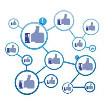 Like, social media Illustrazione stock