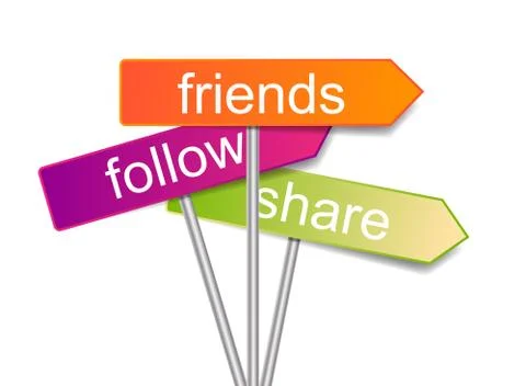 Social media indicator Stock Illustration