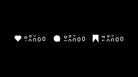 Social media interaction, counter statistics animation Stock-Footage 332127038