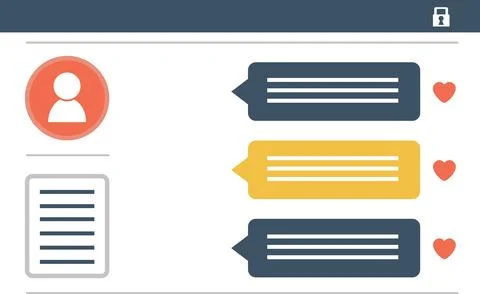 Social media interface icon 스톡 일러스트