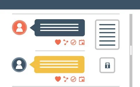Social media interface icon Illustrazione stock