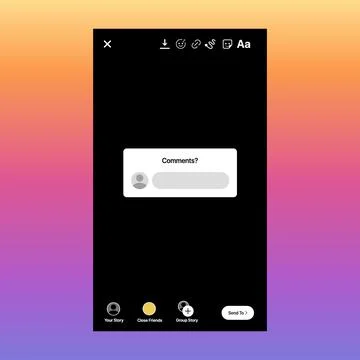 Social Media Interface Template frame for social network Comments Stock Illustration