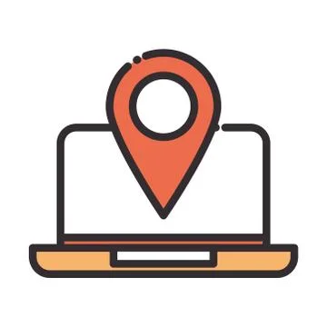 Social media laptop navigation pointer digital internet network communicate イラスト素材