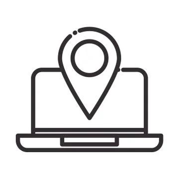 Social media laptop navigation pointer digital internet network communicate イラスト素材