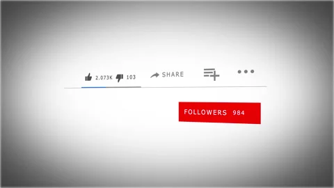 Social media likes, comments and followers. Popularity. Social media success. Stock Footage 219327332