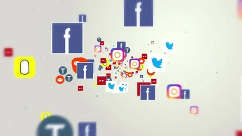 Social Media Logo After Effects stock
