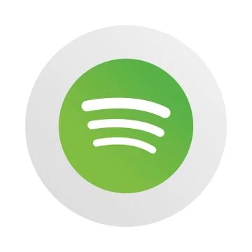 Social media logo, spotify application for streaming music Stock Illustration