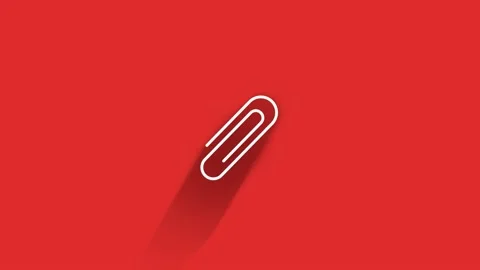 Social media long shadow icon design isolated on red background. Outline web Stock Footage 153795343