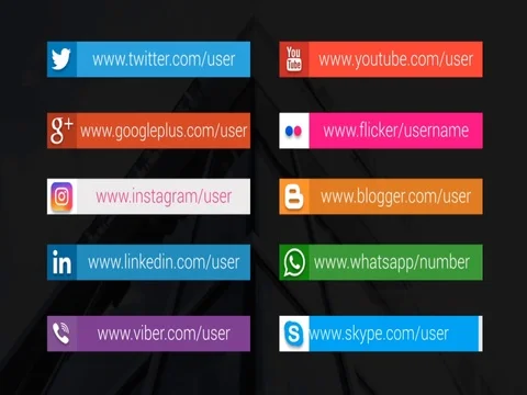 Social Media Lower Third Titles Stock After Effects