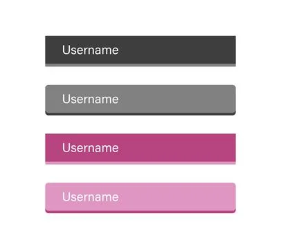 Social media lower third username text bar set Stock Illustration